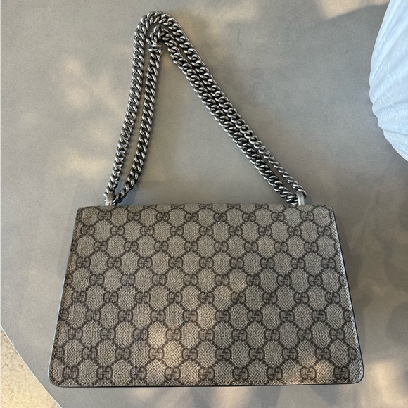 GUCCI GG Supreme Monogram Small Dionysus Shoulder Bag Taupe - Picture 3 of 11